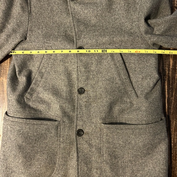Men's Gray Pea Coat - Picture 2 of 4